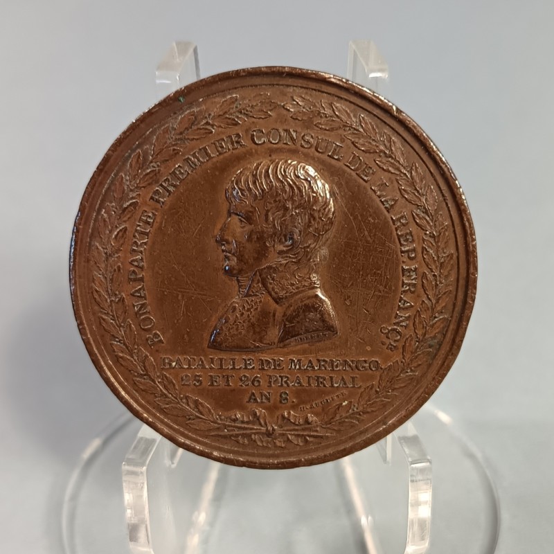 MEDAILLE BONAPARTE PREMIER CONSUL BATAILLE DE MARENGO 24 ET 26 PRAIRIAL DE L'AN 8