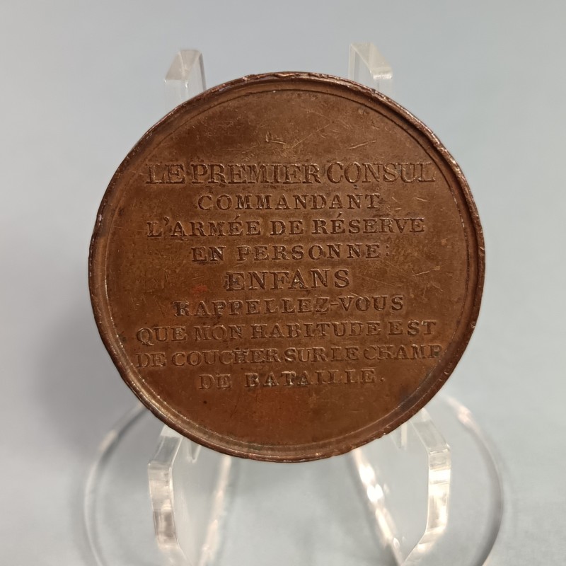 MEDAILLE BONAPARTE PREMIER CONSUL BATAILLE DE MARENGO 24 ET 26 PRAIRIAL DE L'AN 8