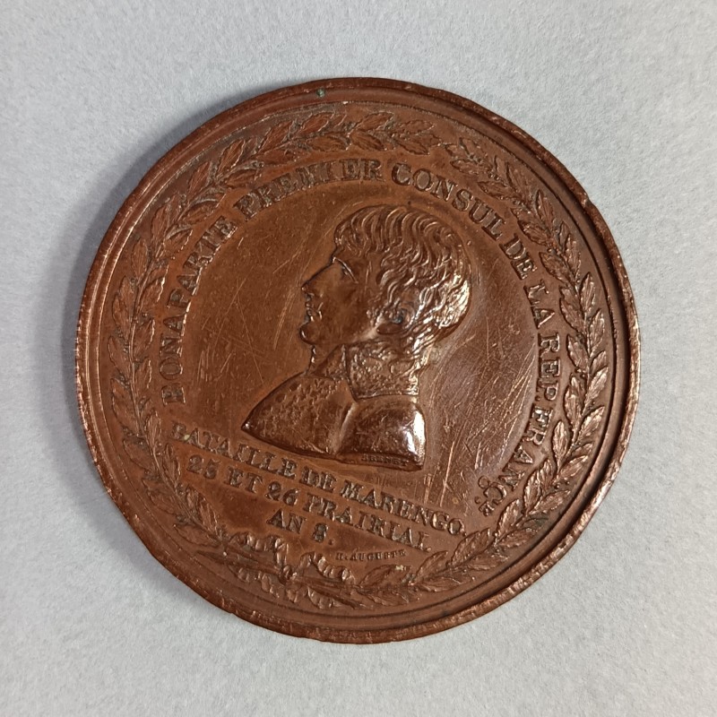 MEDAILLE BONAPARTE PREMIER CONSUL BATAILLE DE MARENGO 24 ET 26 PRAIRIAL DE L'AN 8
