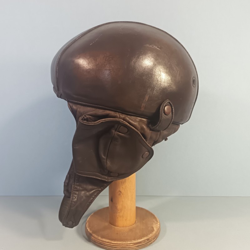 CASQUE DE PILOTE AVIATION 1940 EN CUIR GUENEAU AIRAILE OU ZINSZNER