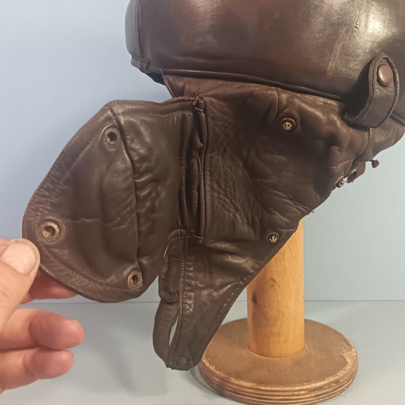 CASQUE DE PILOTE AVIATION 1940 EN CUIR GUENEAU AIRAILE OU ZINSZNER