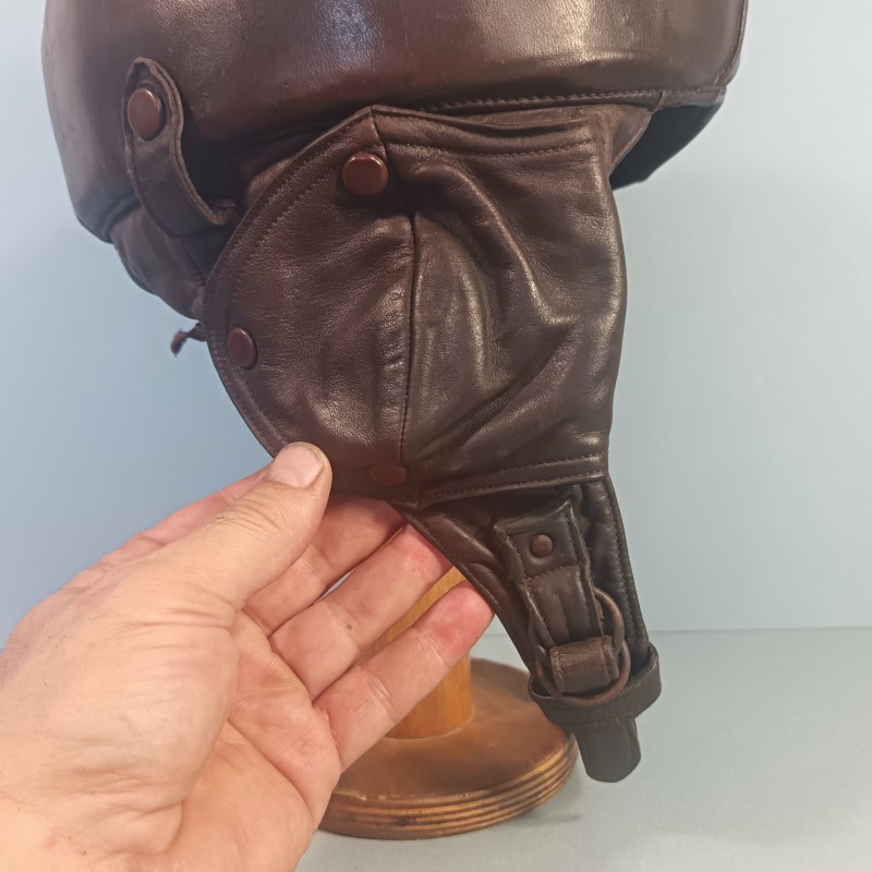 CASQUE DE PILOTE AVIATION 1940 EN CUIR GUENEAU AIRAILE OU ZINSZNER