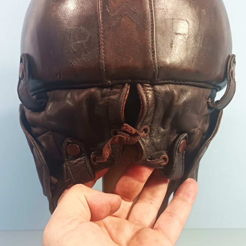 CASQUE DE PILOTE AVIATION 1940 EN CUIR GUENEAU AIRAILE OU ZINSZNER