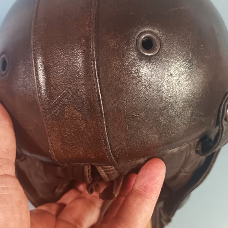 CASQUE DE PILOTE AVIATION 1940 EN CUIR GUENEAU AIRAILE OU ZINSZNER