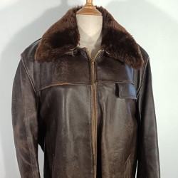BLOUSON CUIR OU VESTE AVIATION ARMEE DE L'AIR ANNEES 1950 FABRICATION CIVIL OU MILITAIRE VINTAGE