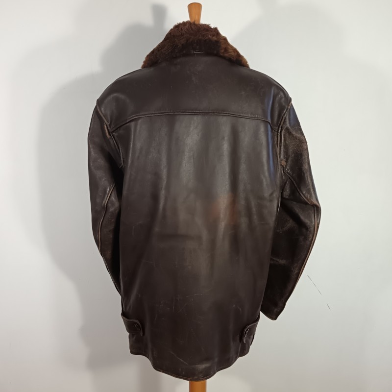 BLOUSON CUIR OU VESTE AVIATION ARMEE DE L'AIR ANNEES 1950 FABRICATION CIVIL OU MILITAIRE VINTAGE