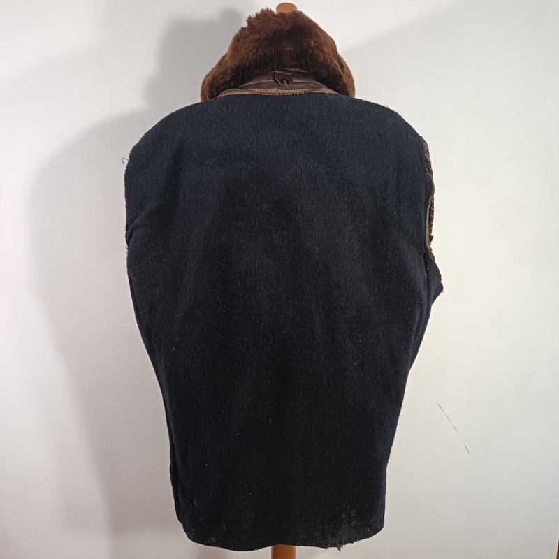 BLOUSON CUIR OU VESTE AVIATION ARMEE DE L'AIR ANNEES 1950 FABRICATION CIVIL OU MILITAIRE VINTAGE