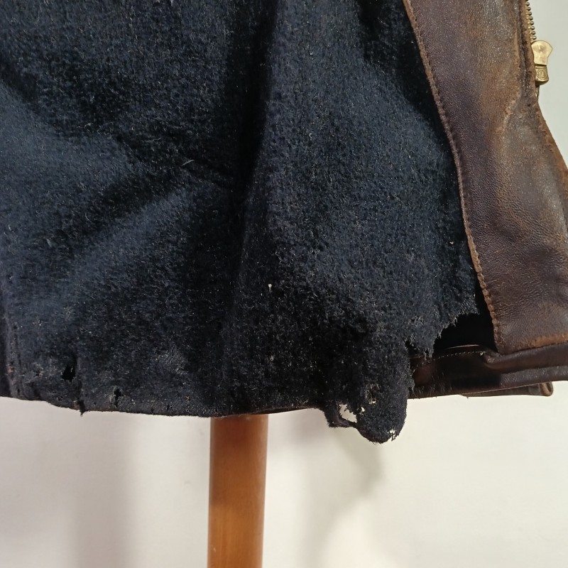 BLOUSON CUIR OU VESTE AVIATION ARMEE DE L'AIR ANNEES 1950 FABRICATION CIVIL OU MILITAIRE VINTAGE
