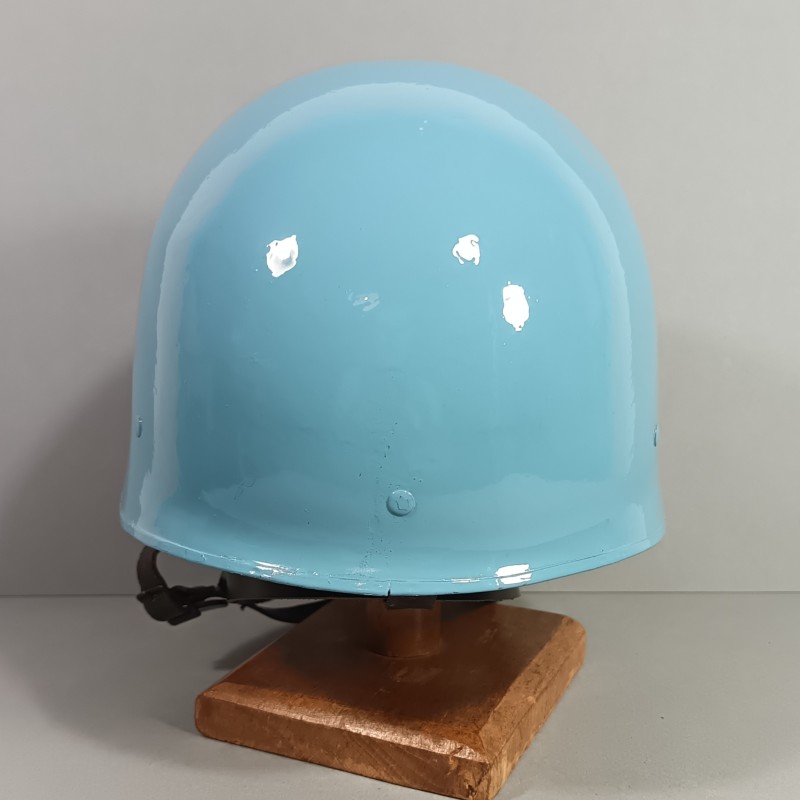 CASQUE F1 ARMEE FRANCAISE GENDARMERIE POUR MANDAT ONU UN PEINTURE BLEUE LEGION ETRANGERE ET TTA DATE 1992