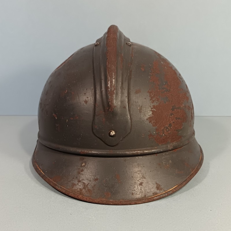CASQUE ADRIAN MODELE 1915 ARTILLERIE COMPLET GUERRE 1914-1918 DANS SON JUS DE GRENIER !!