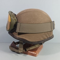 CASQUE F1 ARMEE FRANCAISE CAMOUFLE AVEC LA CAPUCHE DU SATIN 300 LUNETTE BOLLE