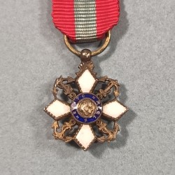 BRESIL REDUCTION DE LA MEDAILLE OU CROIX DE CHEVALIER DE L'ORDRE DU MERITE NAVAL MERIT ORDER CROSS MEDAL