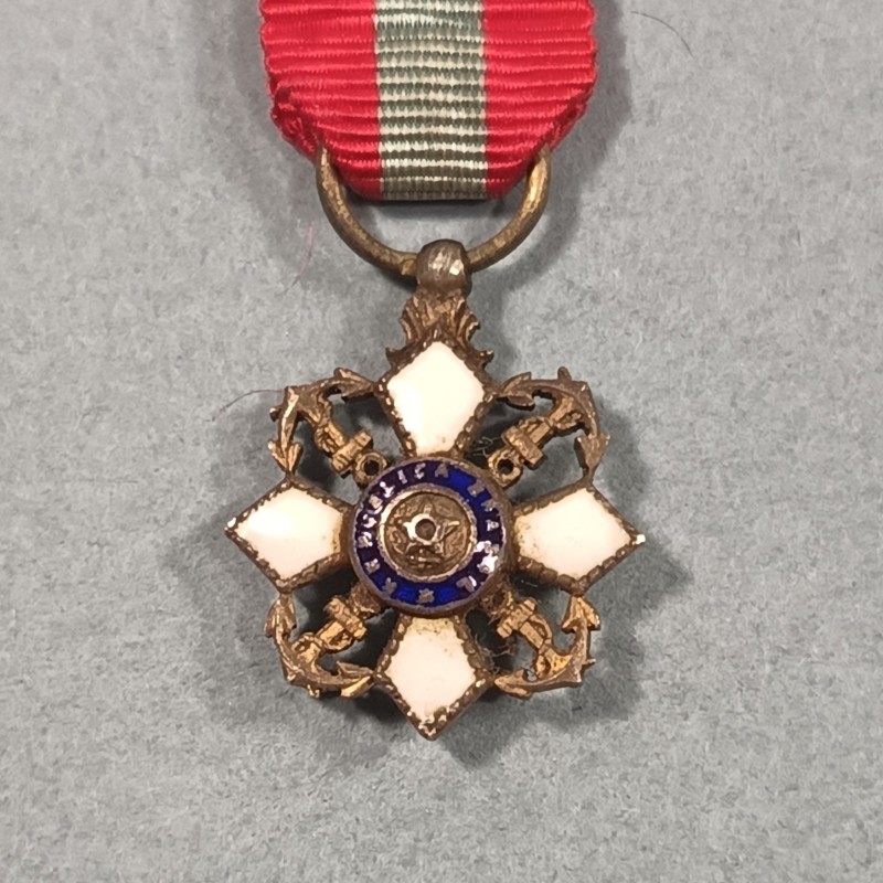 BRESIL REDUCTION DE LA MEDAILLE OU CROIX DE CHEVALIER DE L'ORDRE DU MERITE NAVAL MERIT ORDER CROSS MEDAL