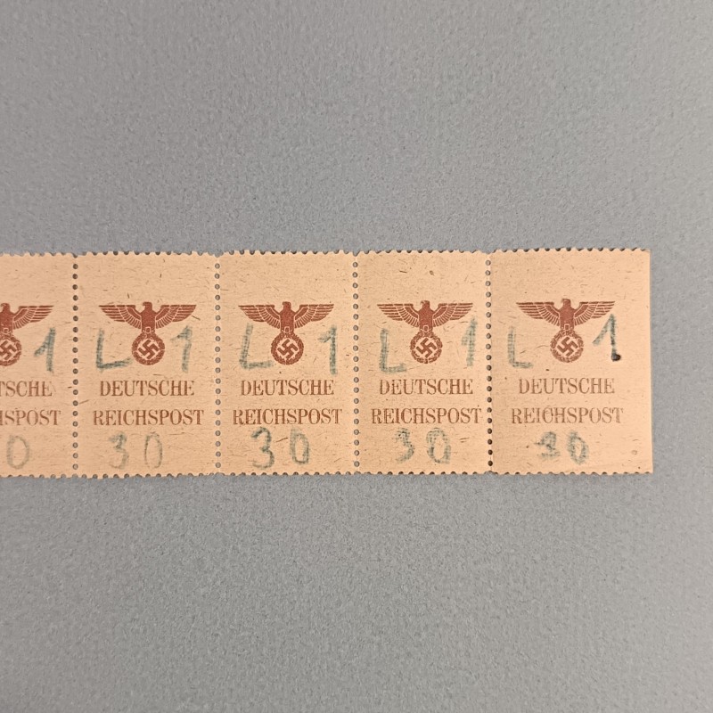 SERIE DE 8 TIMBRES ALLEMANDS OU FRANCHISES MILITAIRE DEUTSCHE REICHSPOST