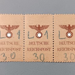 SERIE DE 8 TIMBRES ALLEMANDS OU FRANCHISES MILITAIRE DEUTSCHE REICHSPOST