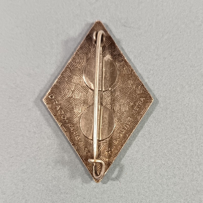 INSIGNE MILITAIRE 4 ème REI INFANTERIE LEGION ETRANGERE FABRICATION DRAGO PARIS NICE RUE OLIVIER METRA