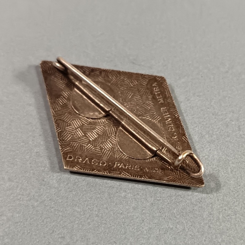 INSIGNE MILITAIRE 4 ème REI INFANTERIE LEGION ETRANGERE FABRICATION DRAGO PARIS NICE RUE OLIVIER METRA