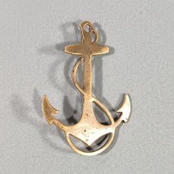 INSIGNE MILITAIRE POUR CASQUE OU CALOT DES TROUPE COLONIALE ET LA MARINE FABRICATION LOCAL LIBERATION