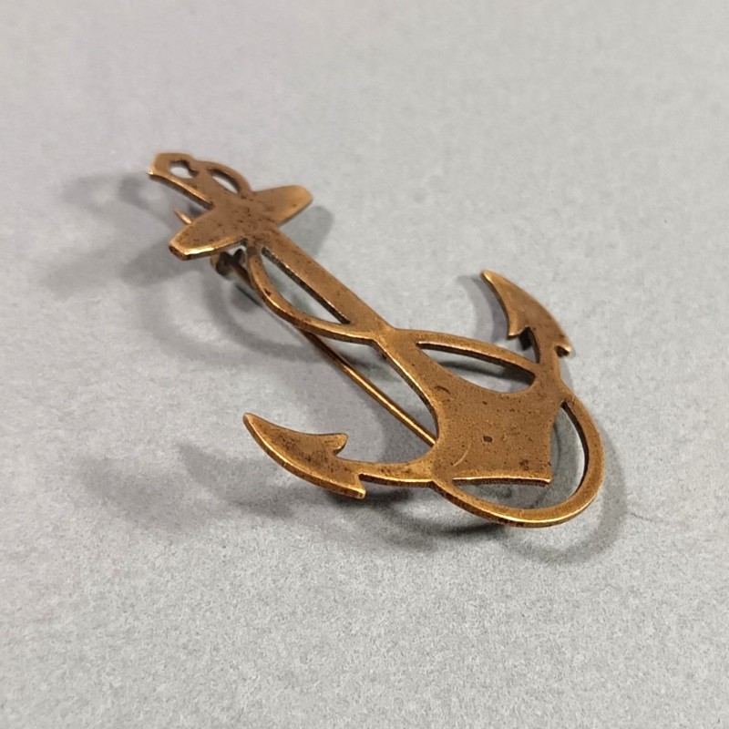 INSIGNE MILITAIRE POUR CASQUE OU CALOT DES TROUPE COLONIALE ET LA MARINE FABRICATION LOCAL LIBERATION