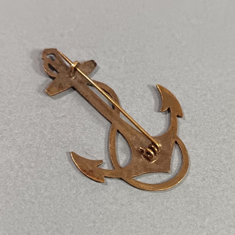INSIGNE MILITAIRE POUR CASQUE OU CALOT DES TROUPE COLONIALE ET LA MARINE FABRICATION LOCAL LIBERATION