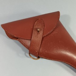 ETUI D'OFFICIER EN CUIR FAUVE POUR REVOLVER ST ETIENNE MODELE 1892 ETUI FABRICATION BIDAL A PARIS