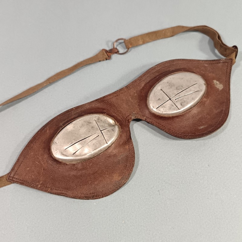 LUNETTE DE GLACIER FABRICATION CIVIL OU MILITAIRE POUR CHASSEURS ALPINS OU GEBIRGSJAGER