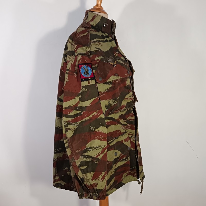 VESTE DE SAUT CAMOUFLEE DE PARACHUTISTE TAP MODELE 47/56 TROUPES AEROPORTEES 61 ème CT Cie DE TRANSMISSIONS