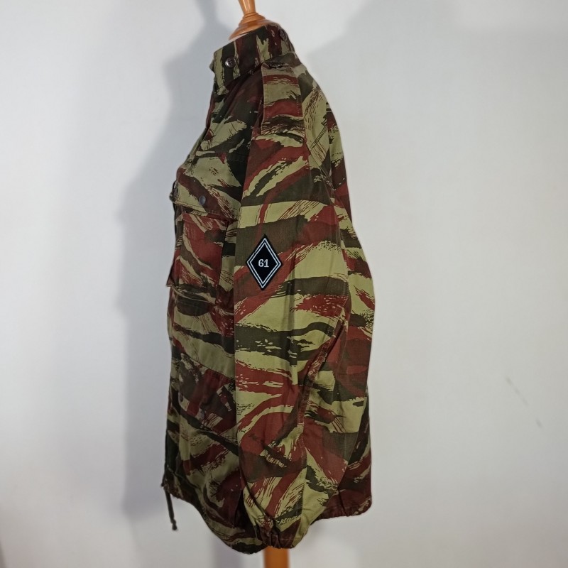 VESTE DE SAUT CAMOUFLEE DE PARACHUTISTE TAP MODELE 47/56 TROUPES AEROPORTEES 61 ème CT Cie DE TRANSMISSIONS