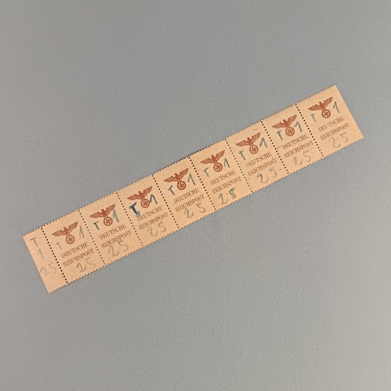 SERIE DE 8 TIMBRES ALLEMANDS OU FRANCHISES MILITAIRE DEUTSCHE REICHSPOST