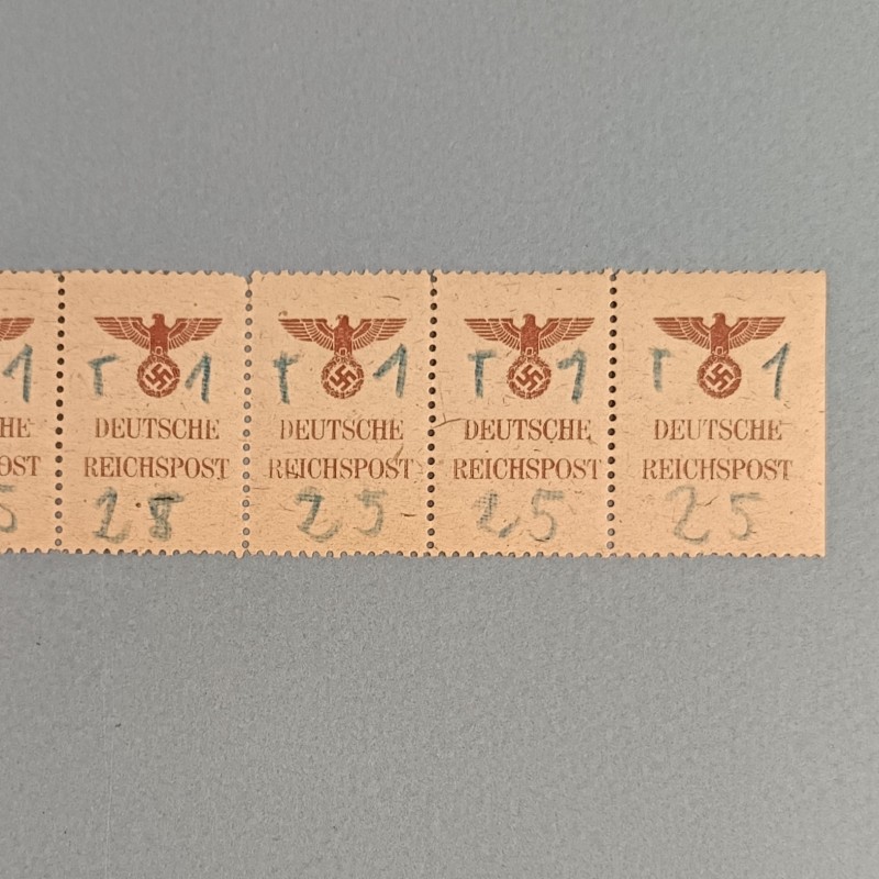 SERIE DE 8 TIMBRES ALLEMANDS OU FRANCHISES MILITAIRE DEUTSCHE REICHSPOST