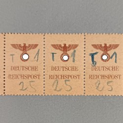 SERIE DE 8 TIMBRES ALLEMANDS OU FRANCHISES MILITAIRE DEUTSCHE REICHSPOST