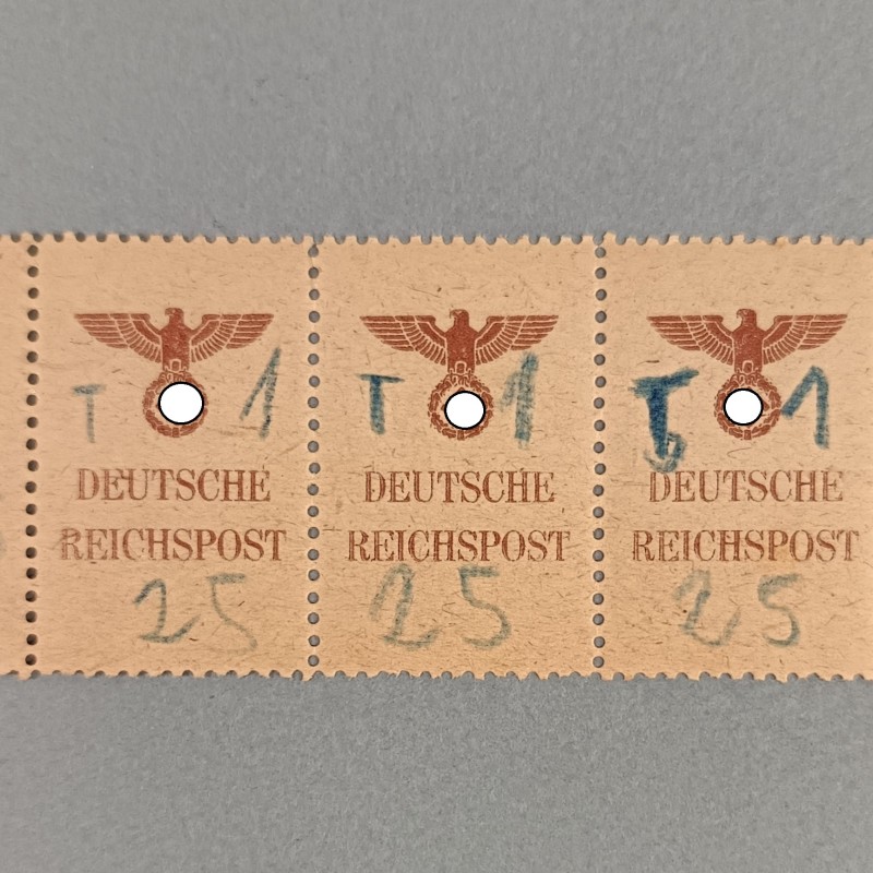 SERIE DE 8 TIMBRES ALLEMANDS OU FRANCHISES MILITAIRE DEUTSCHE REICHSPOST