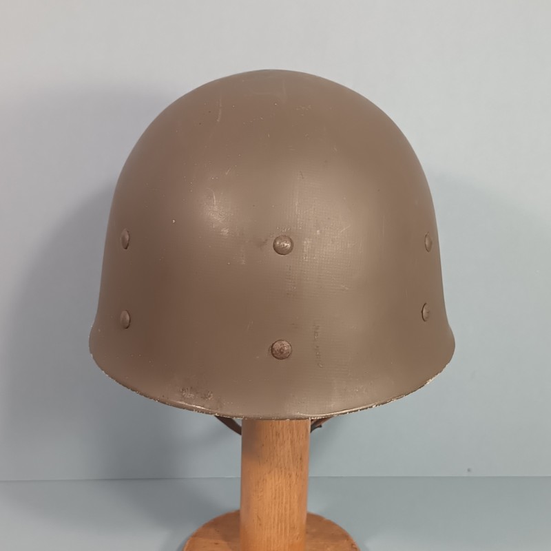 CASQUE FRANCAIS MODELE 1951 ET CAPUCHE 47-56 CASQUE LOURD MAMOU 1956 ET LINER ESPERAZA 1956