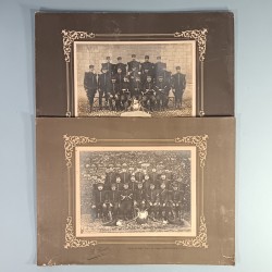 ENSEMBLE DE 2 GRANDES PHOTOS CARTONNEES DU 7 ème REGIMENT DE CUIRASSIERS 1907 ET 1908 FORMAT 30 X 40 cm