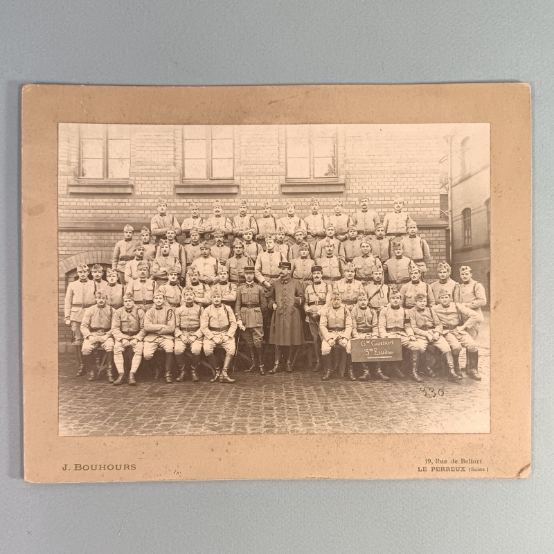 ENSEMBLE DE 4 GRANDES PHOTOS CARTONNEES DU 6 ème REGIMENT DE CUIRASSIERS ANNEES 1920-1930