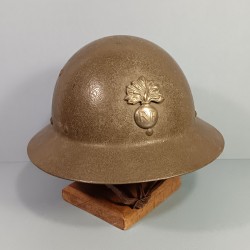 RARE CASQUE GUENEAU ARMEE FRANCAISE GENDARMERIE OU MAINTIEN DE L'ORDRE EN ZONE TROPICALE SECOND TYPE
