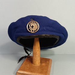 BERET BLEU ROI EN 3 PARTIES MODELE 1947 NEUF DE STOCK FABRICANT SOCIETE CHAPELIERS PARISIENS PARACHUTISTES METRO TAP