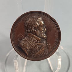 MEDAILLE LOUIS XVIII ORDRE ROYAL DE LA LEGION D'HONNEUR RESTAURATION EN BRONZE DIAMETRE 4 cm