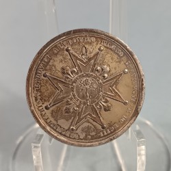 MEDAILLE LOUIS XIV ORDRE MILITAIRE DE SAINT LOUIS ETABLISSEMENT DE L'HOPITAL GENERAL PARIS 1656