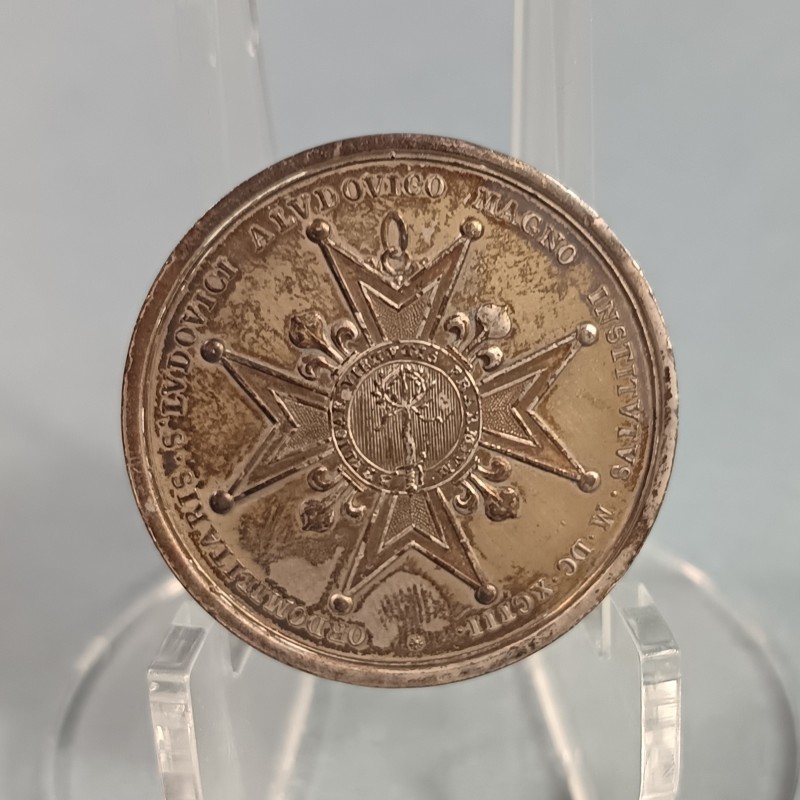 MEDAILLE LOUIS XIV ORDRE MILITAIRE DE SAINT LOUIS ETABLISSEMENT DE L'HOPITAL GENERAL PARIS 1656
