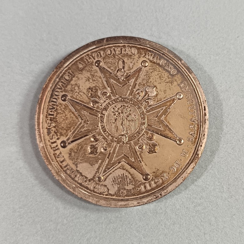 MEDAILLE LOUIS XIV ORDRE MILITAIRE DE SAINT LOUIS ETABLISSEMENT DE L'HOPITAL GENERAL PARIS 1656