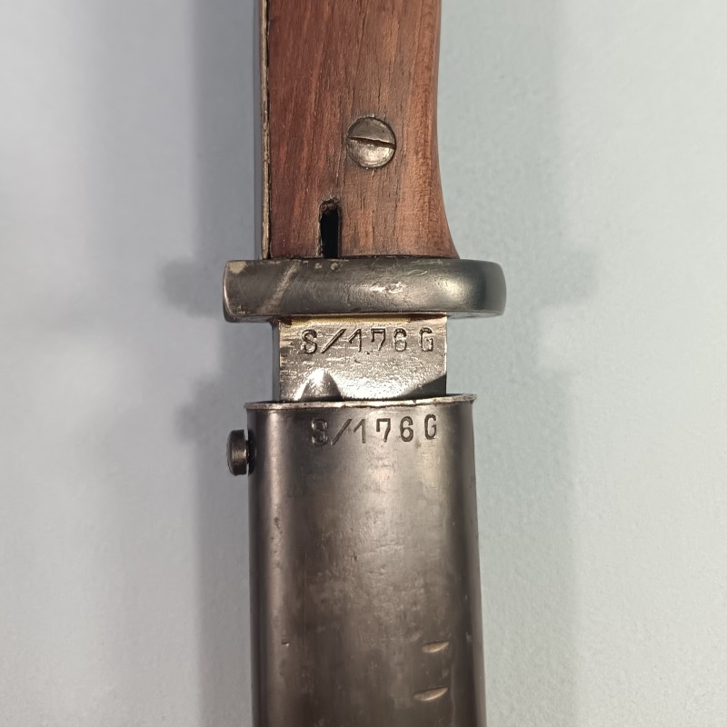 BAIONNETTE ALLEMANDE 98K FOURREAU ET BAIONNETTE AVEC MEME NUMERO ET CODE FABRICANT S/176G 1935 PAUL WEYERSBERG & CO