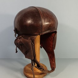 CASQUE DE PILOTE AVIATION 1940 EN CUIR GUENEAU AIRAILE OU ZINSZNER