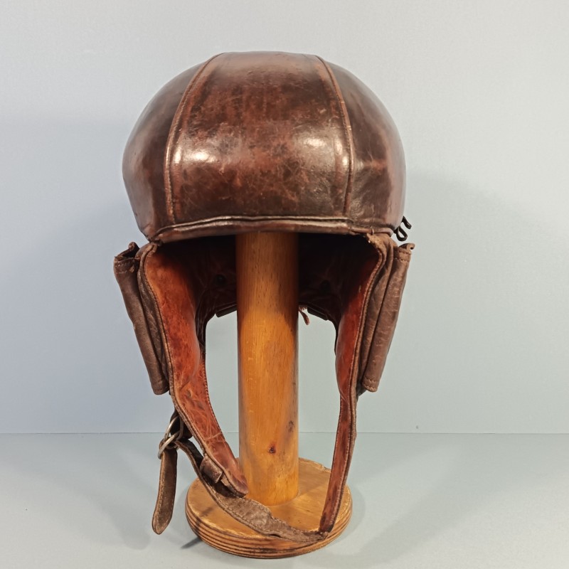 CASQUE DE PILOTE AVIATION 1940 EN CUIR GUENEAU AIRAILE OU ZINSZNER