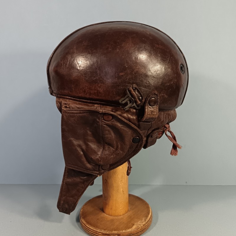 CASQUE DE PILOTE AVIATION 1940 EN CUIR GUENEAU AIRAILE OU ZINSZNER