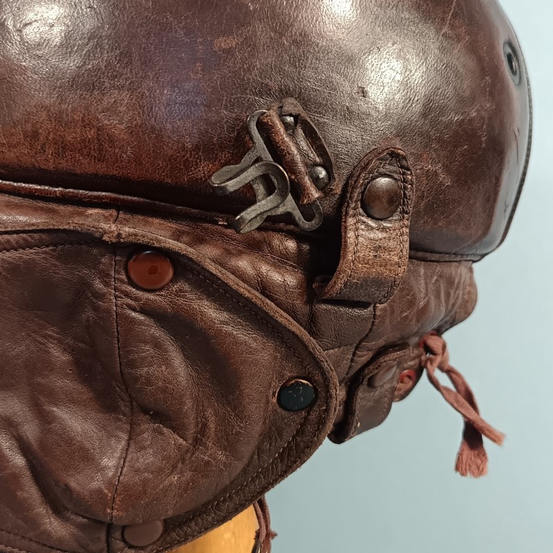 CASQUE DE PILOTE AVIATION 1940 EN CUIR GUENEAU AIRAILE OU ZINSZNER