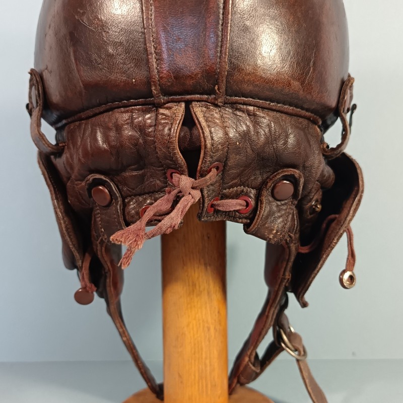 CASQUE DE PILOTE AVIATION 1940 EN CUIR GUENEAU AIRAILE OU ZINSZNER
