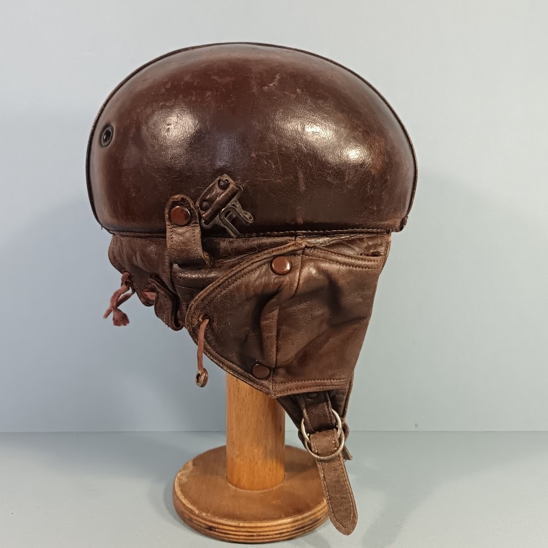CASQUE DE PILOTE AVIATION 1940 EN CUIR GUENEAU AIRAILE OU ZINSZNER