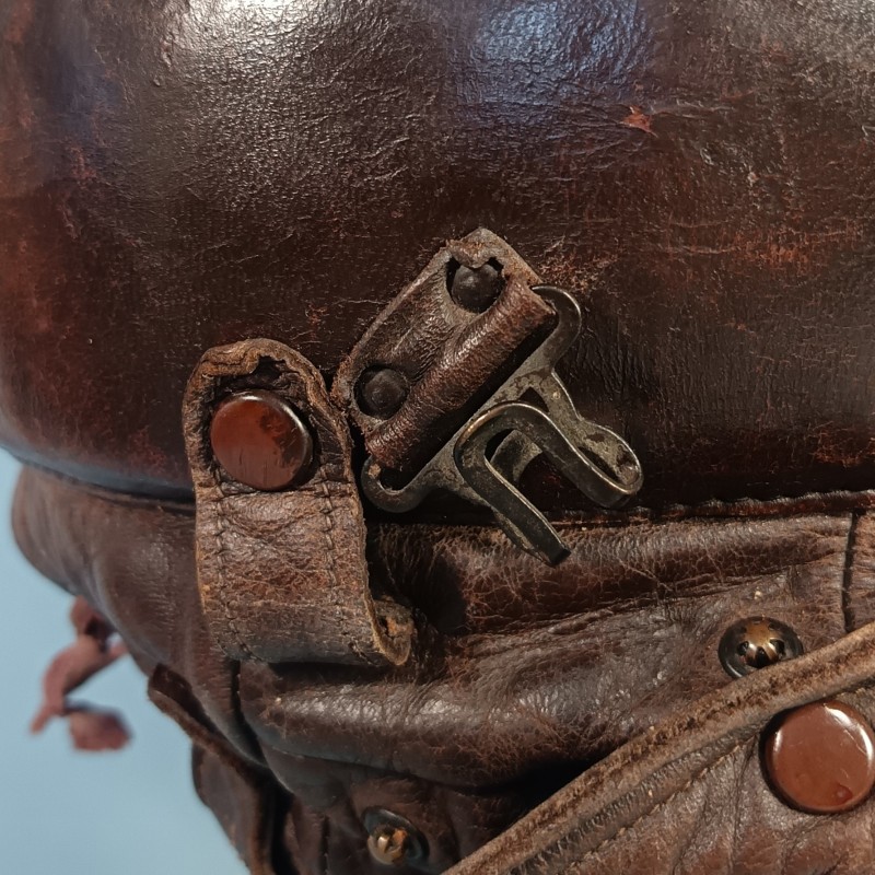 CASQUE DE PILOTE AVIATION 1940 EN CUIR GUENEAU AIRAILE OU ZINSZNER