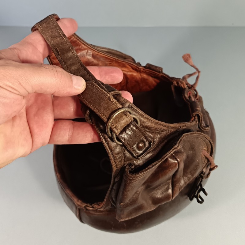 CASQUE DE PILOTE AVIATION 1940 EN CUIR GUENEAU AIRAILE OU ZINSZNER